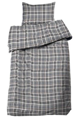 Trysil Grå Flanell Bäddset Enkeltäcke 150x210 Redlunds