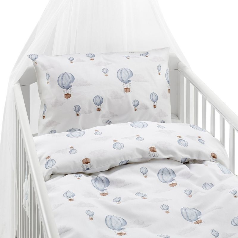 Ballong Blå Bäddset Barnvagn 70x80 Borganäs of Sweden