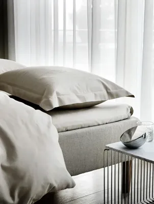 Elegance Beige Egyptisk Bomull Satin Bäddset Enkeltäcke 150x210 Höie