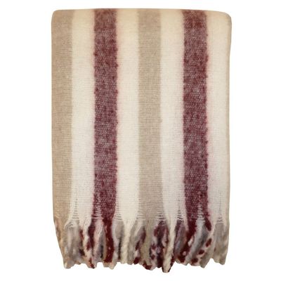 Cincinatti Vinröd/Beige Pläd 130x170 Redlunds