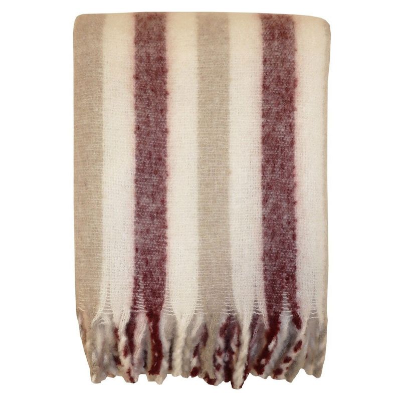 Cincinatti Vinröd/Beige Pläd 130x170 Redlunds