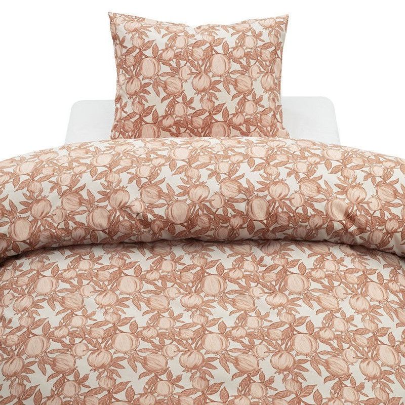 Pomegranate Aprikos Bäddset Enkeltäcke 150x210 Borganäs of Sweden