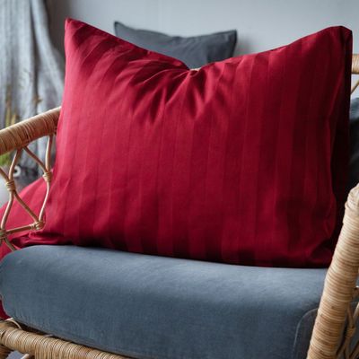 Hotell Satin Röd Bäddset Enkeltäcke 150x210 Borganäs of Sweden