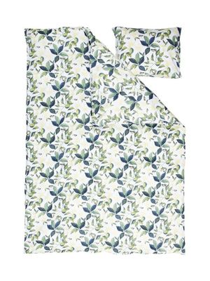 Stale Multi Blommigt Satin Bäddset Enkeltäcke 150x210 Kosta Linnewäfveri