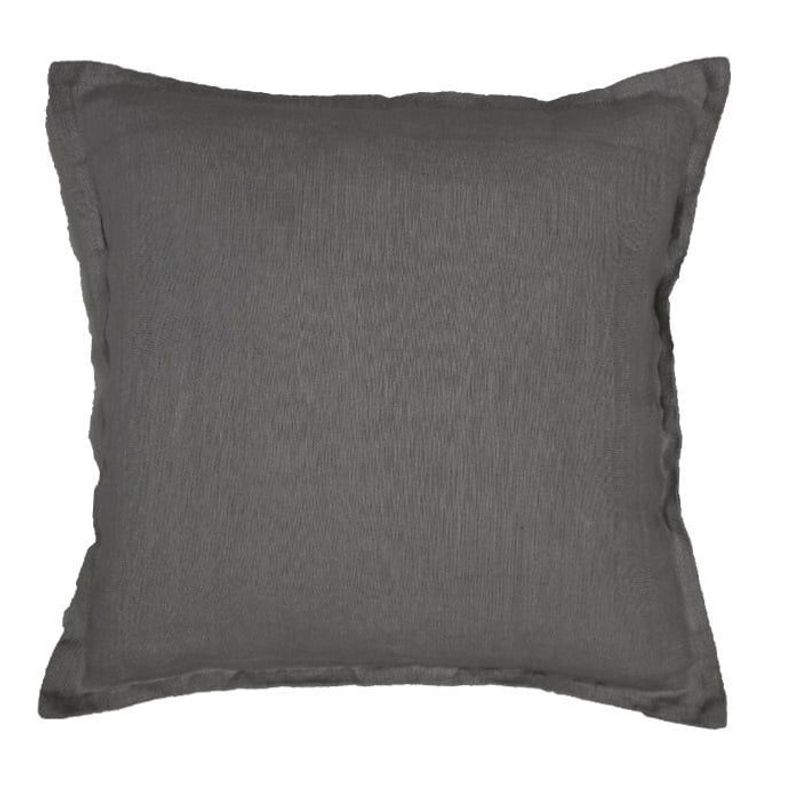 Linne Mörkgrå Kuddfodral 45x45 Redlunds