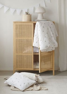 Alvin Svampar Beige Barn Bäddset Spjälsäng 100x130 Borganäs of Sweden