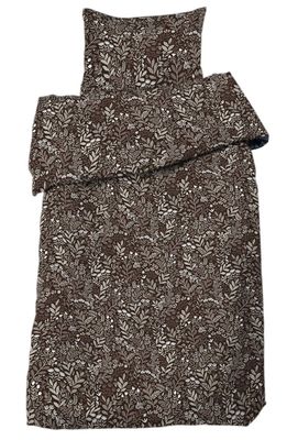 Hage Brun Blommigt Bäddset Enkeltäcke 150x210 Redlunds