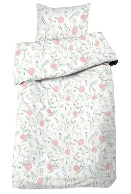 Amelia Rosa Blommor Bäddset Enkeltäcke 150x210 Redlunds