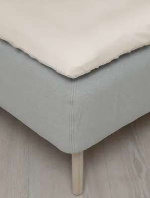 Harmoni Elfenben Satin Dra på lakan 180x200 Höie