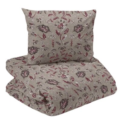 Ingela Satin Mullvad/Vin Bäddset Enkeltäcke 150x210 Redlunds