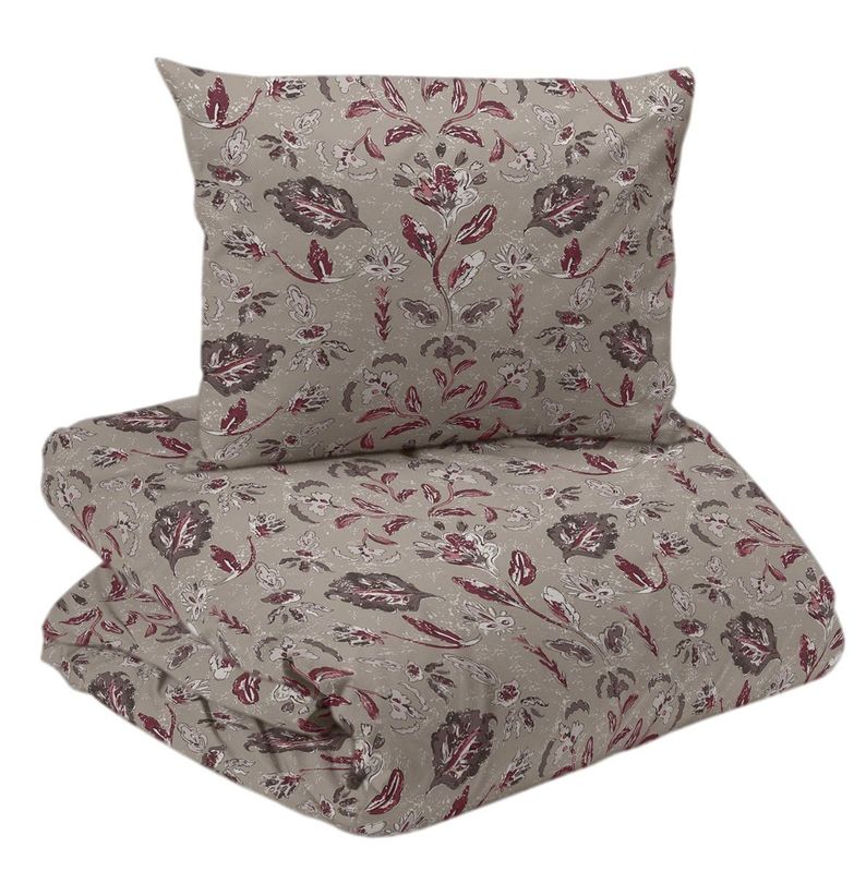 Ingela Satin Mullvad/Vin Bäddset Enkeltäcke 150x210 Redlunds