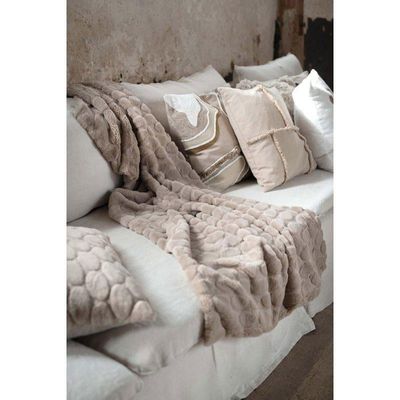 Sense Beige Pläd 120x150 Fondaco