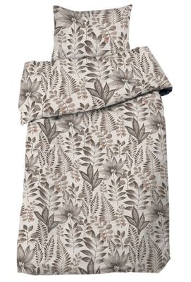 Queens Beige Blommigt Bäddset Enkeltäcke 150x210 Redlunds