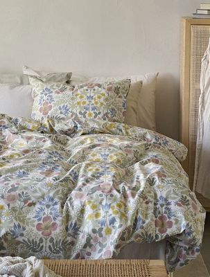 Sommarblommor Multi Blommigt Bäddset Enkeltäcke 150x210 Borganäs of Sweden