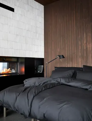 Harmoni Satin Svart Bäddset Enkeltäcke 150x210 Höie