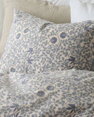 Botanique Blå Blommigt Bäddset Enkeltäcke 150x210 Borganäs of Sweden