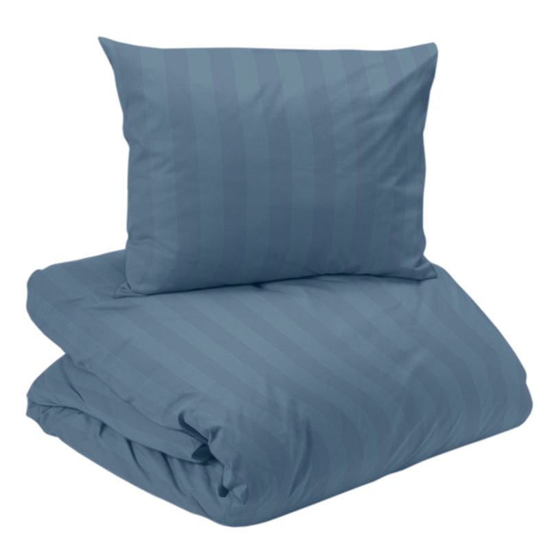 Hotell Mirage Bäddset Satin Blå Enkeltäcke 150x210 Redlunds