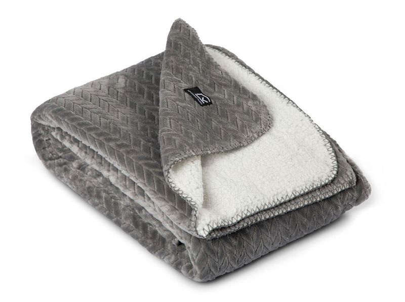 Sherpapläd Smeviken Grå 130x170 Kosta Linnewäfveri