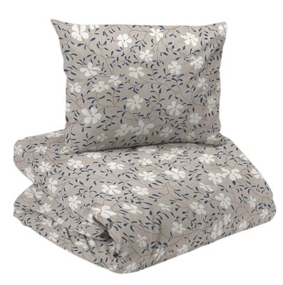 Hedvig Beige Blommigt Bäddset Enkeltäcke 150x210 Redlunds