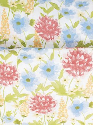 Askum Satin multi Blommor Bäddset Enkeltäcke 150x210 Kosta Linnewäfveri