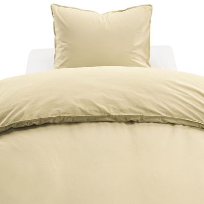 Enfärgat Gul Humble Bäddset Enkeltäcke 150x210 Borganäs of Sweden