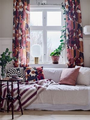 Cincinatti Vinröd/Beige Pläd 130x170 Redlunds