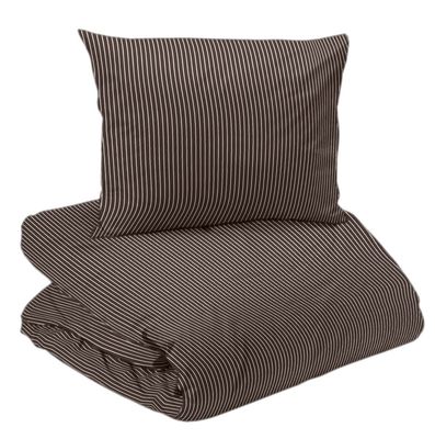 Malte Choklad Randigt Bäddset Enkeltäcke 150x210 Redlunds