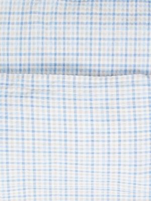 Dalskog Seersucker Blå Rutigt Bäckebölja Bäddset Enkeltäcke 150x210 Kosta Linnewäfveri