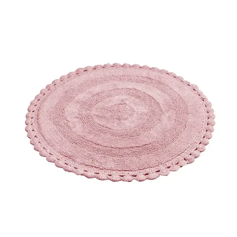 Rimini Rosa Rund Badrumsmatta Classic Textile