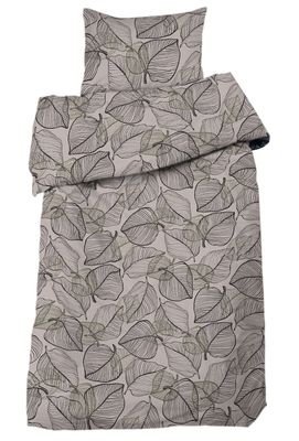 Hugo Beige/Grön Bäddset Enkeltäcke 150x210 Redlunds