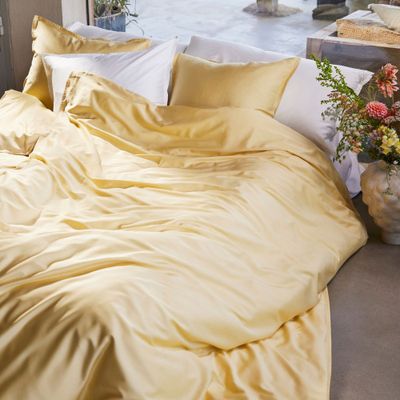 Bamboo Solid Gul Påslakan 150x210 Gripsholm