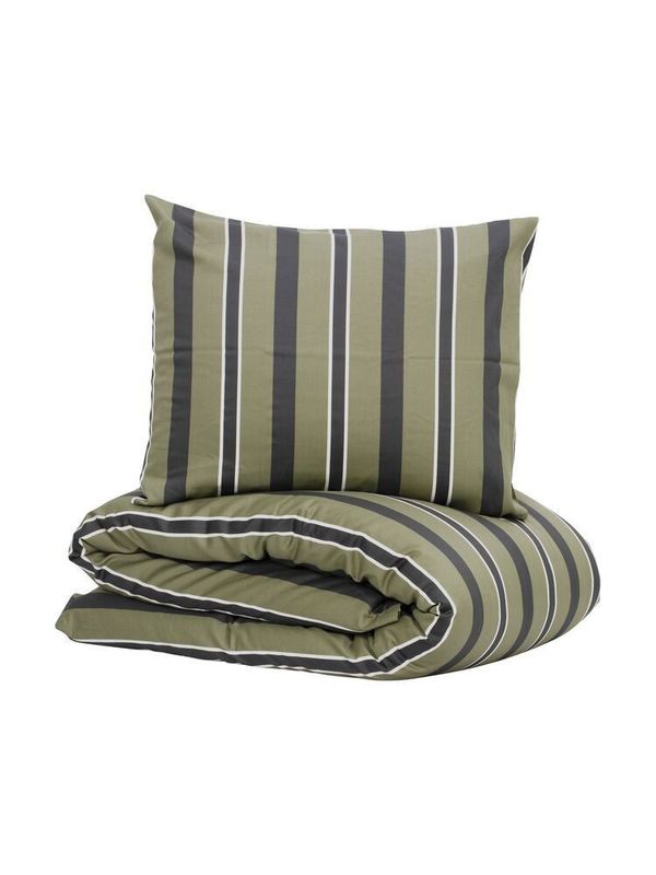 Heestrand Randigt Satin Beige Bäddset Enkeltäcke 150x210 Lord Nelson Victory