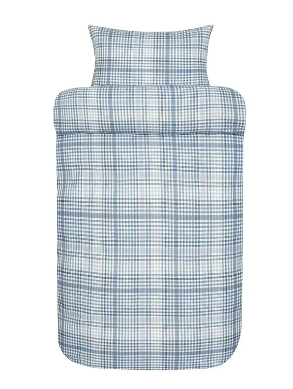 David Flanell Blå Bäddset Enkeltäcke 150x210 Höie