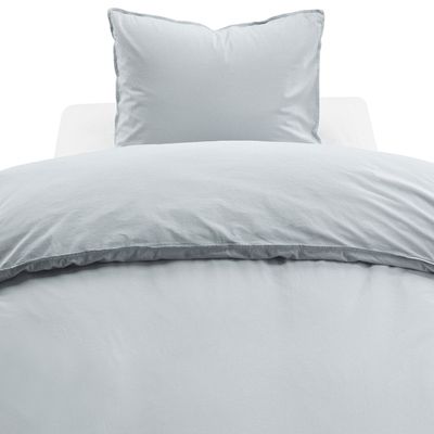 Enfärgat Blå Humble Bäddset Enkeltäcke 150x210 Borganäs of Sweden