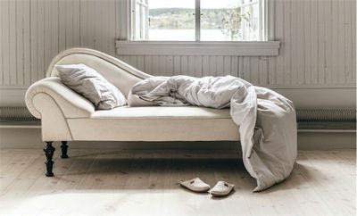 Runmarö Randigt Chambray Grå/Vit Bäddset Enkeltäcke 150x210 Classic Textile