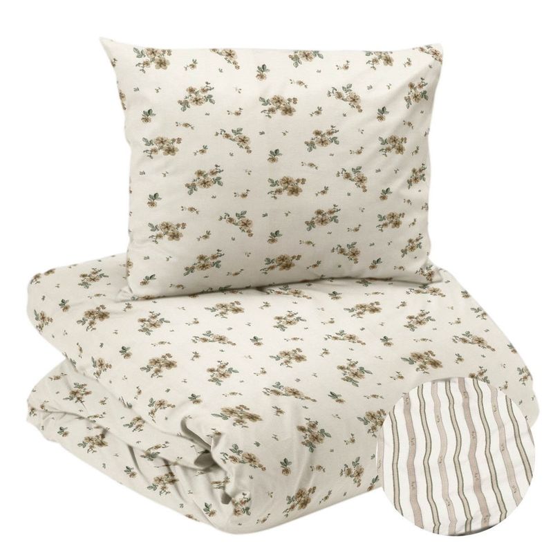 Stina Mullvad Blommor Bäckebölja Bäddset Enkeltäcke 150x210 Redlunds