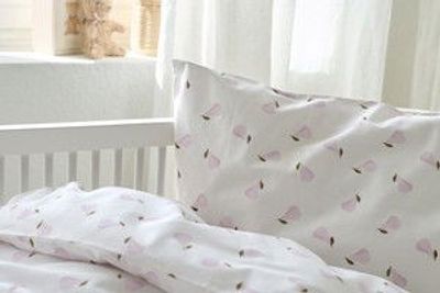 Päron Rosa Barn Bäddset Spjälsäng 100x130 Borganäs of Sweden