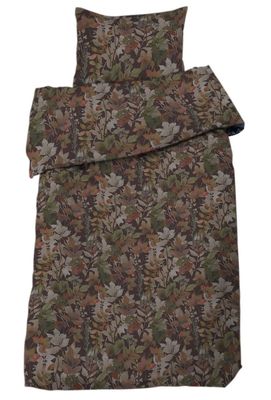 Palermo Satin Multi/brun Bäddset Enkeltäcke 150x210 Redlunds