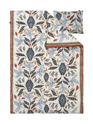 Erikstad Beige Satin Bäddset Enkeltäcke 150x210 Kosta Linnewäfveri