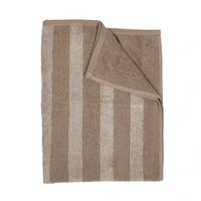 Stripe Frotté Beige Badrumshandduk Fondaco