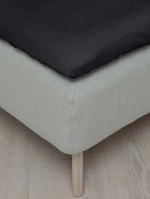 Harmoni Svart Satin Dra på lakan 180x200 Höie