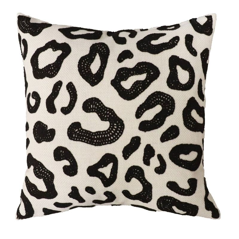 Harper Svart Leopard Kuddfodral 45x45 Redlunds