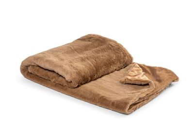 Pläd Nordby Nougat 130x170 Kosta Linnewäfveri