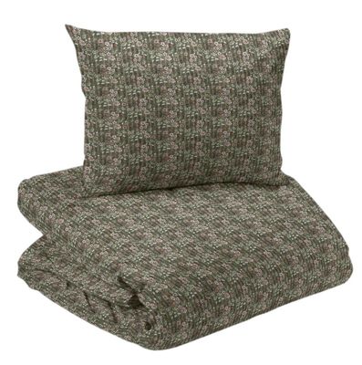 Elvira Grön Blommor Bäckebölja Bäddset Enkeltäcke 150x210 Redlunds