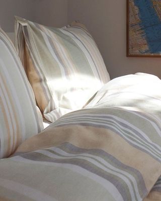 Harry Randigt Grön Bäddset Enkeltäcke 150x210 Classic Textile