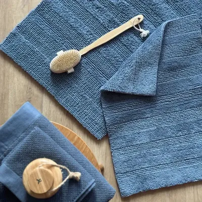 Lucca Gråblå Badrumsmatta Classic Textile