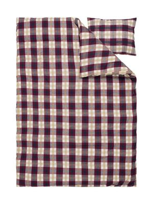 Hedekas Röd Flanell Rutigt Bäddset Enkeltäcke 150x210 Lord Nelson