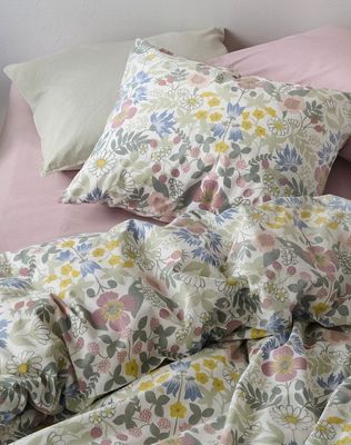 Sommarblommor Multi Blommigt Bäddset Enkeltäcke 150x210 Borganäs of Sweden