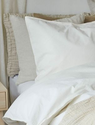 Enfärgat Vit Humble Bäddset Dubbeltäcke 220x210 Borganäs of Sweden