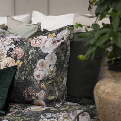 Abigail Grön Blommor Bäddset Dubbeltäcke 220x210 Borganäs of Sweden